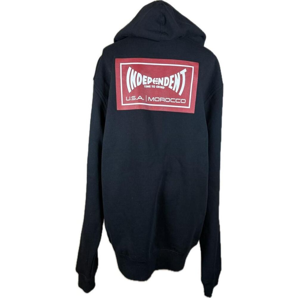 Independent Men's Black and Red Hoodie